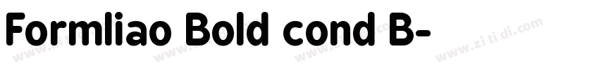 Formliao Bold cond B字体转换